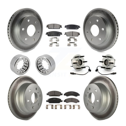 Hub Bearing Coat Brake Rotor Pads Shoe Front Rear Kit (10Pc) For GMC Sierra 1500