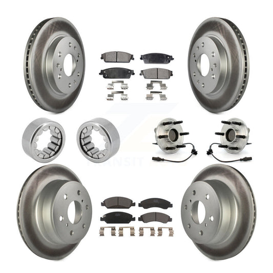 Hub Bearing Coated Brake Rotor Pad Shoe Front Rear Kit (10Pc) For Chevrolet 1500