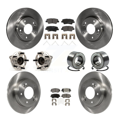 Hub Bearing Brake Rotor & Pad Front Rear Kit (10Pc) For Kia Forte Hyundai Forte5