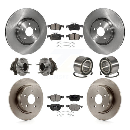 Hub Bearing Disc Brake Rotor Pads Front Rear Kit (10Pc) For Ford Transit Connect