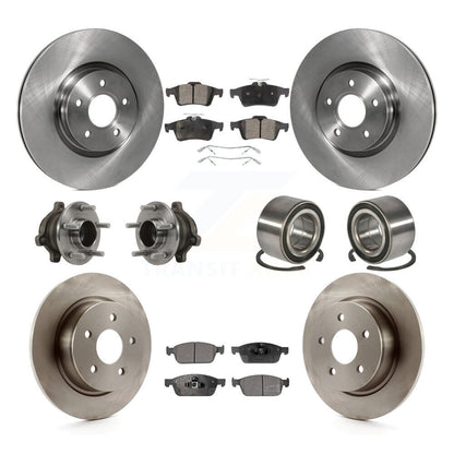Hub Bearing Disc Brake Rotor Pads Front Rear Kit (10Pc) For Ford Transit Connect