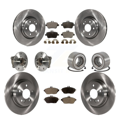 Hub Bearing Brake Rotor And Pad Front Rear Kit (10Pc) For Mercedes-Benz GLA250 B