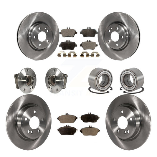 Hub Bearing Brake Rotor And Pad Front Rear Kit (10Pc) For Mercedes-Benz GLA250 B