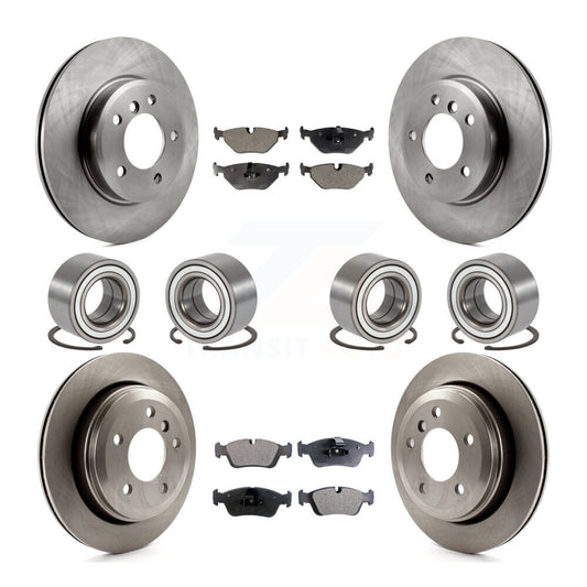 Bearing Disc Brake Rotors And Pads Front Rear Kit (10Pc) For 2001-2005 BMW 325xi