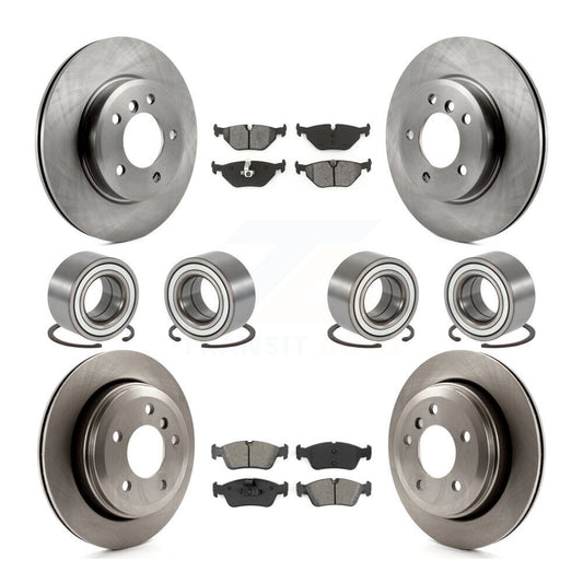 Bearing Disc Brake Rotors And Pads Front Rear Kit (10Pc) For 2001-2005 BMW 325xi