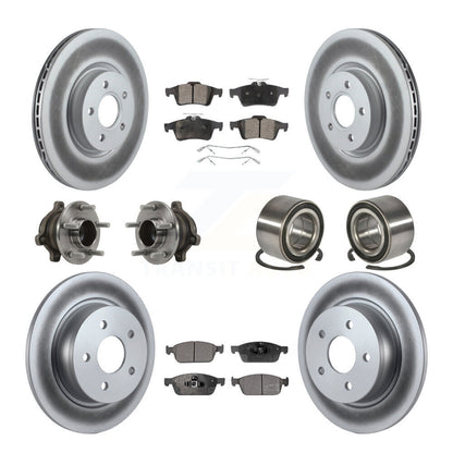 Hub Bearing Coat Brake Rotor Pads Front Rear Kit (10Pc) For Ford Transit Connect