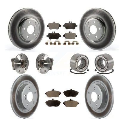 Hub Bearing Coat Brake Rotor Pads Front Rear Kit (10Pc) For Mercedes-Benz GLA250