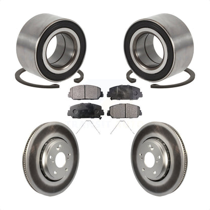 Wheel Bearing Coated Disc Brake Rotor & Pads Front Kit For Honda Civic Acura ILX