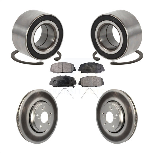 Wheel Bearing Coated Disc Brake Rotor & Pads Front Kit For Honda Civic Acura ILX