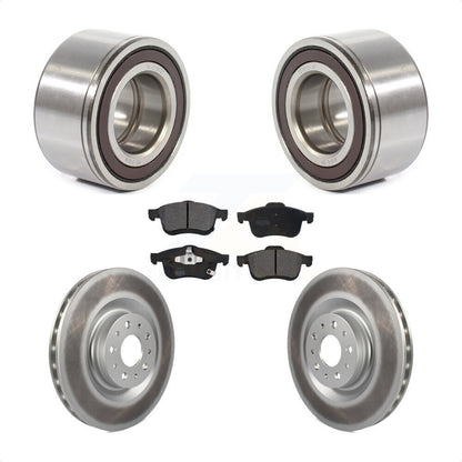 Wheel Bearing Coated Disc Brake Rotor And Pads Front Kit For 2014-2018 Fiat 500L
