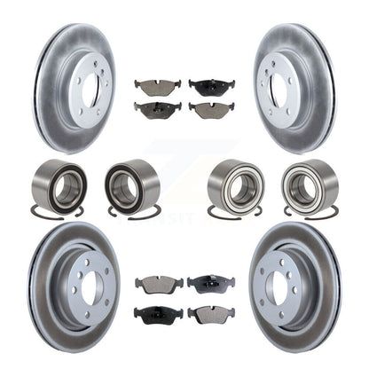 Bearing Coated Disc Brake Rotor Pad Front Rear Kit (10Pc) For 2001-2005 BMW 325i