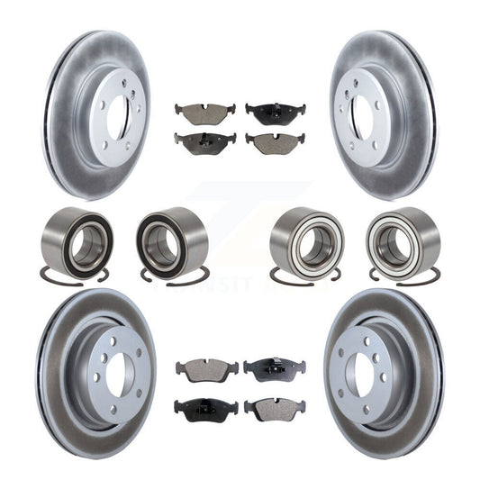 Bearing Coated Disc Brake Rotor Pad Front Rear Kit (10Pc) For 2001-2005 BMW 325i
