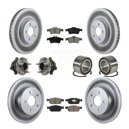 Hub Bearing Coat Brake Rotor Pads Front Rear Kit (10Pc) For Ford Transit Connect