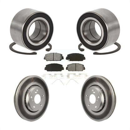Wheel Bearing Coated Disc Brake Rotor & Pads Front Kit For Honda Civic Acura ILX