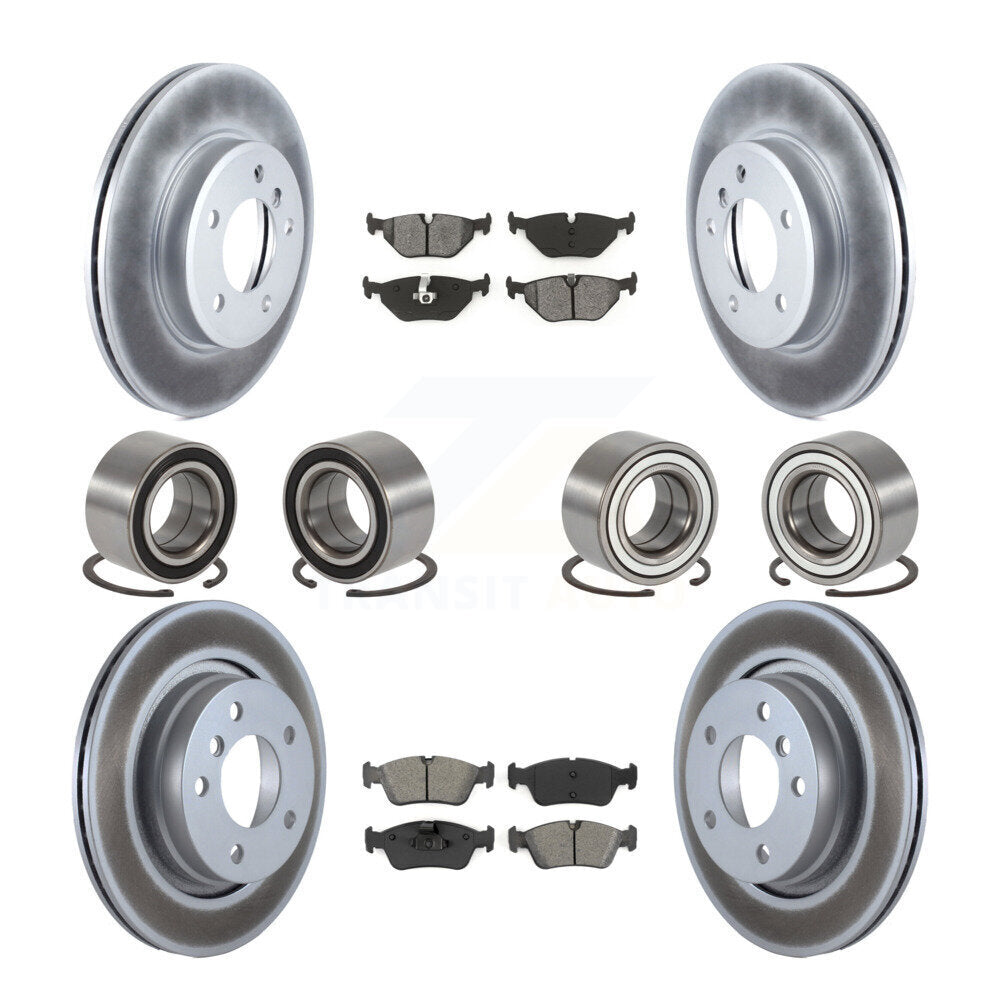 Bearing Coated Disc Brake Rotor Pad Front Rear Kit (10Pc) For 2001-2005 BMW 325i