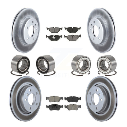 Bearing Coated Disc Brake Rotor Pad Front Rear Kit (10Pc) For 2001-2005 BMW 325i