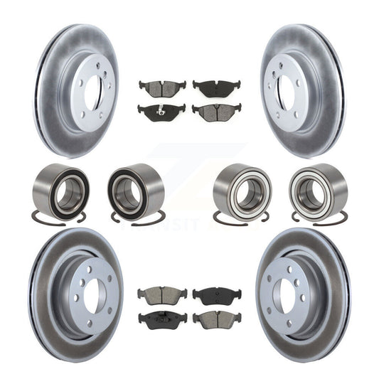 Bearing Coated Disc Brake Rotor Pad Front Rear Kit (10Pc) For 2001-2005 BMW 325i