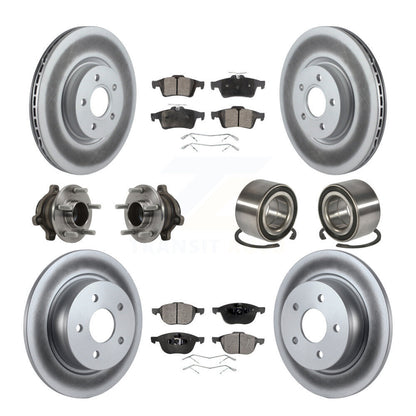 Hub Bearing Coat Brake Rotor Pads Front Rear Kit (10Pc) For Ford Transit Connect