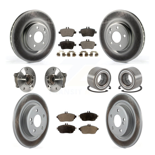 Hub Bearing Coat Brake Rotor Pads Front Rear Kit (10Pc) For Mercedes-Benz GLA250