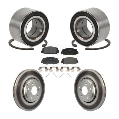 Wheel Bearing Coated Disc Brake Rotor & Pads Front Kit For Honda Civic Acura ILX