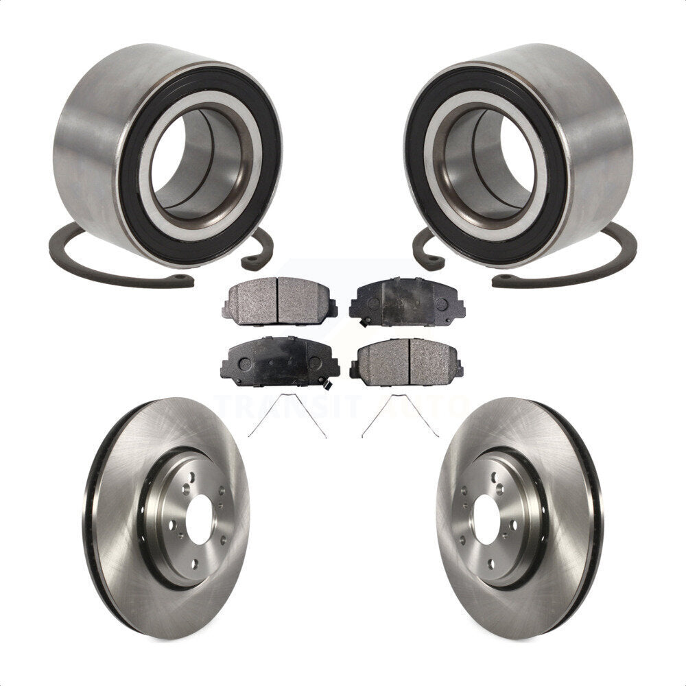 Wheel Bearing Disc Brake Rotors And Pads Front Kit For Honda Civic Acura ILX