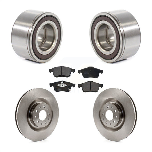 Wheel Bearing Disc Brake Rotors And Pads Front Kit For 2014-2018 Fiat 500L