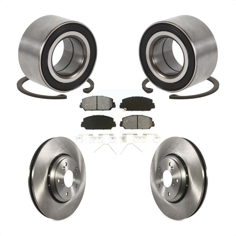 Wheel Bearing Disc Brake Rotors And Pads Front Kit For Honda Civic Acura ILX