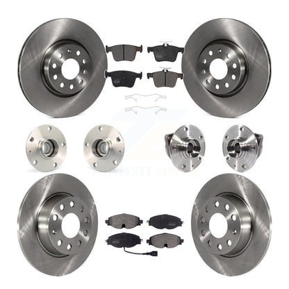 Hub Bearing Brake Rotor & Pad Front Rear Kit (10Pc) For Audi A3 Sportback e-tron