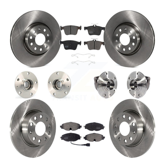 Hub Bearing Brake Rotor & Pad Front Rear Kit (10Pc) For Audi A3 Sportback e-tron
