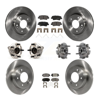 Hub Bearing Brake Rotor & Pads Front Rear Kit (10Pc) For 2017 Hyundai Elantra GT