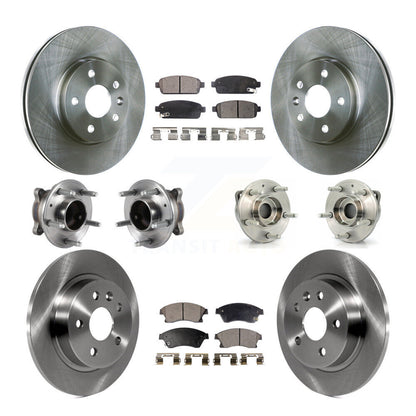 Hub Bearing Brake Rotor Pad Front Rear Kit (10Pc) For Chevrolet Cruze GAS engine