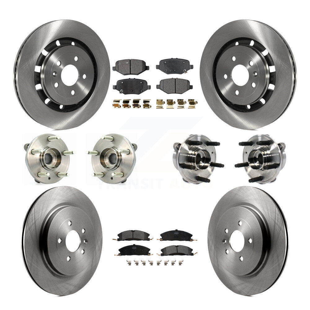 Hub Bearing Brake Rotor & Pad Front Rear Kit (10Pc) For Ford Taurus Police Sedan
