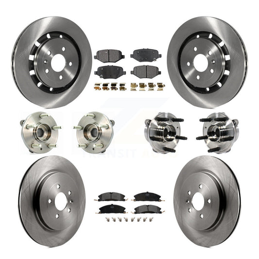Hub Bearing Brake Rotor & Pad Front Rear Kit (10Pc) For Ford Taurus Police Sedan