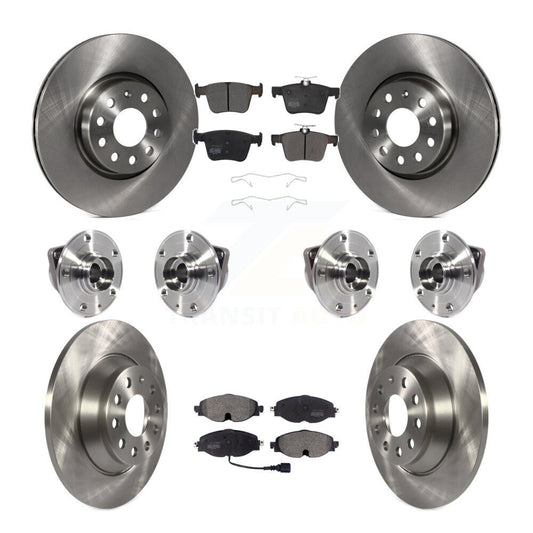 Hub Bearing Disc Brake Rotors And Pads Front Rear Kit (10Pc) For Audi TT Quattro