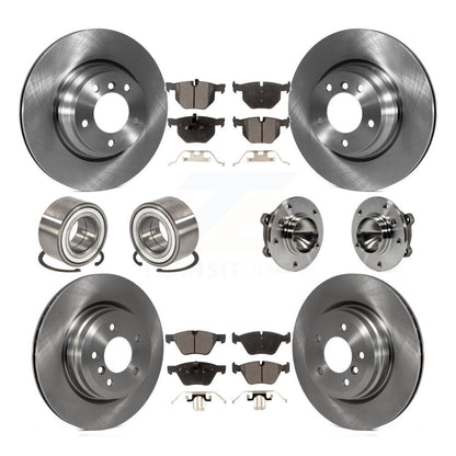 Hub Bearing Disc Brake Rotor & Pads Shoe Front Rear Kit (10Pc) For 2006 BMW 330i