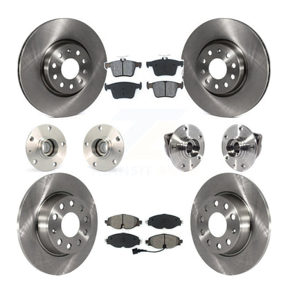 Hub Bearing Brake Rotor & Pad Front Rear Kit (10Pc) For Audi A3 Sportback e-tron