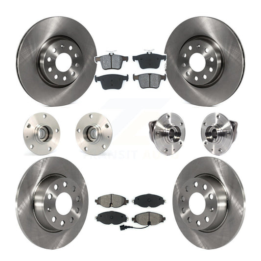 Hub Bearing Brake Rotor & Pad Front Rear Kit (10Pc) For Audi A3 Sportback e-tron