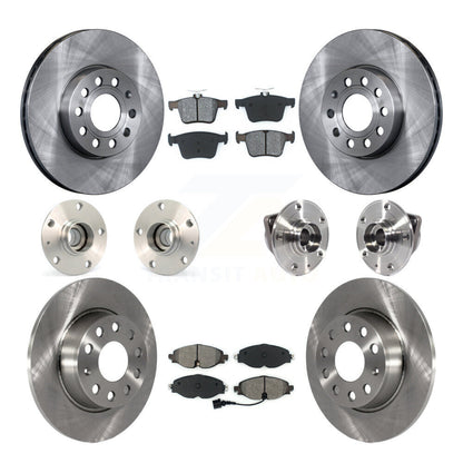 Hub Bearing Disc Brake Rotor And Pad Front Rear Kit (10Pc) For 2016 Audi A3 2.0L