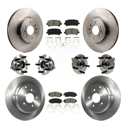 Hub Bearing Brake Rotor & Pads Front Rear Kit (10Pc) For 2011-2014 Honda Odyssey