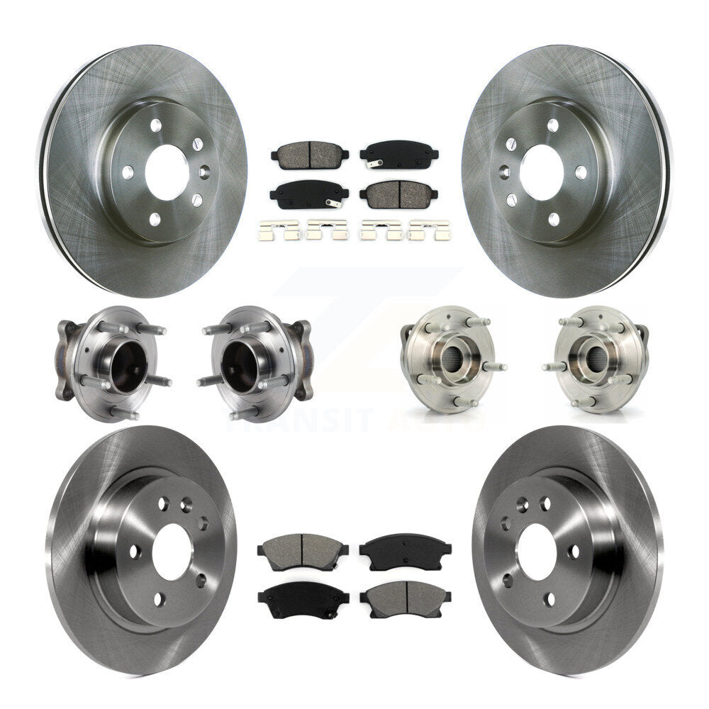 Hub Bearing Brake Rotor Pad Front Rear Kit (10Pc) For Chevrolet Cruze GAS engine