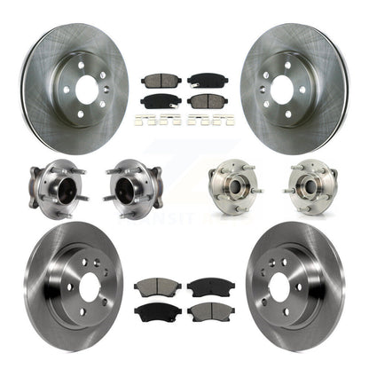Hub Bearing Brake Rotor Pad Front Rear Kit (10Pc) For Chevrolet Cruze GAS engine
