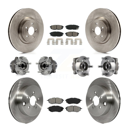 Hub Bearing Disc Brake Rotor Pads Front Rear Kit (10Pc) For Subaru Forester 2.0L