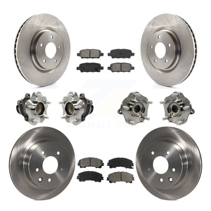 Hub Bearings Disc Brake Rotors And Pads Front Rear Kit (10Pc) For Nissan Rogue