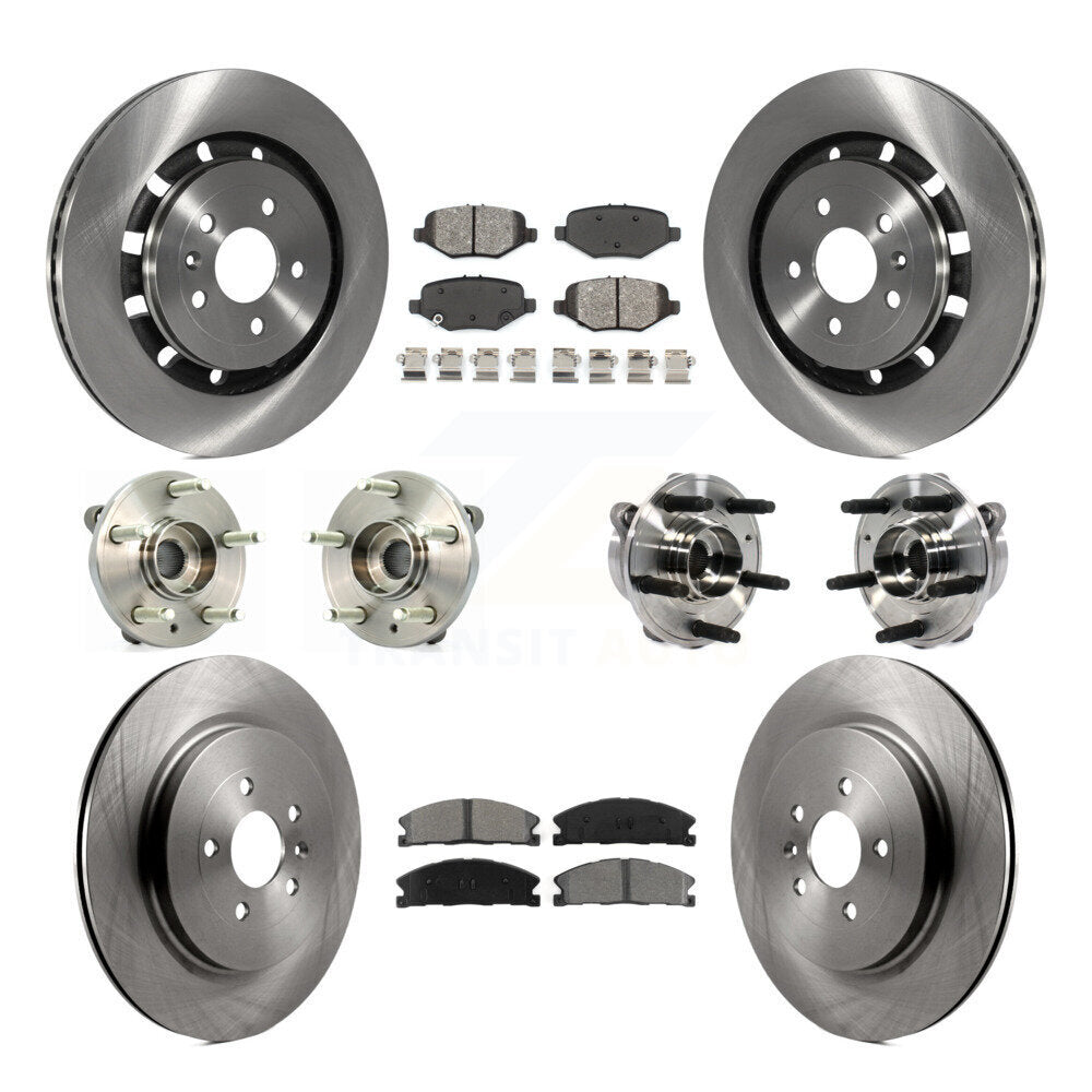 Hub Bearing Brake Rotor & Pad Front Rear Kit (10Pc) For Ford Taurus Police Sedan