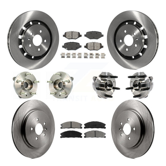 Hub Bearing Brake Rotor & Pad Front Rear Kit (10Pc) For Ford Taurus Police Sedan