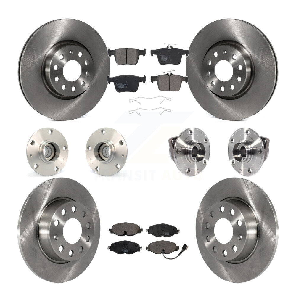 Hub Bearing Brake Rotor & Pad Front Rear Kit (10Pc) For Audi A3 Sportback e-tron