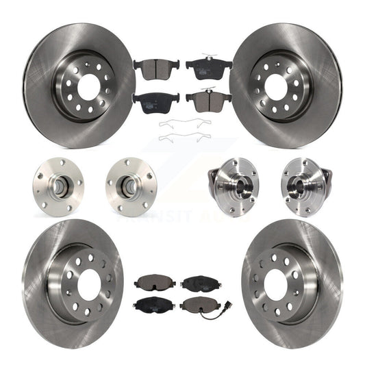 Hub Bearing Brake Rotor & Pad Front Rear Kit (10Pc) For Audi A3 Sportback e-tron