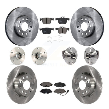 Hub Bearing Disc Brake Rotor And Pad Front Rear Kit (10Pc) For 2016 Audi A3 2.0L