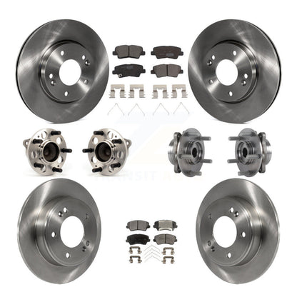Hub Bearing Brake Rotor & Pads Front Rear Kit (10Pc) For 2017 Hyundai Elantra GT