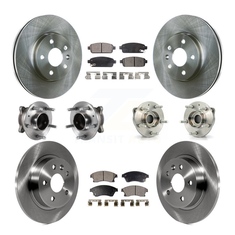 Hub Bearing Brake Rotor Pad Front Rear Kit (10Pc) For Chevrolet Cruze GAS engine